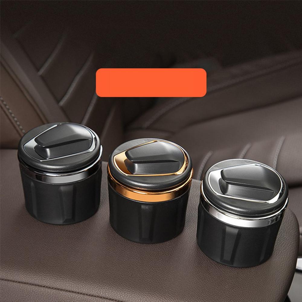 Auto Asbak Auto Asbak Multifunctionele Led Lamp Asbak Creatieve Keramische Liner Asbak Praktische Draagbare