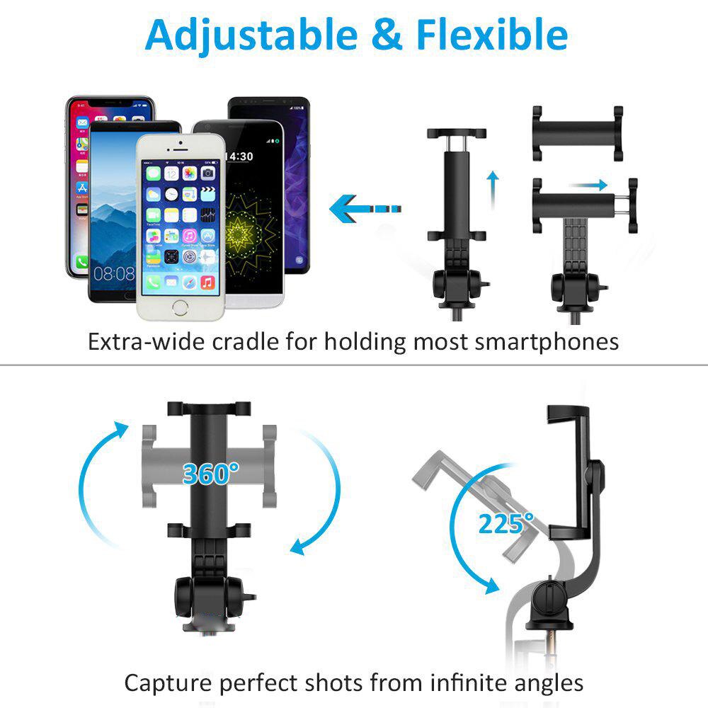 Palo de Selfie 3 en 1 con trípode, soporte para Xiaomi, Huawei, iPhone 11, Samsung, teléfono móvil