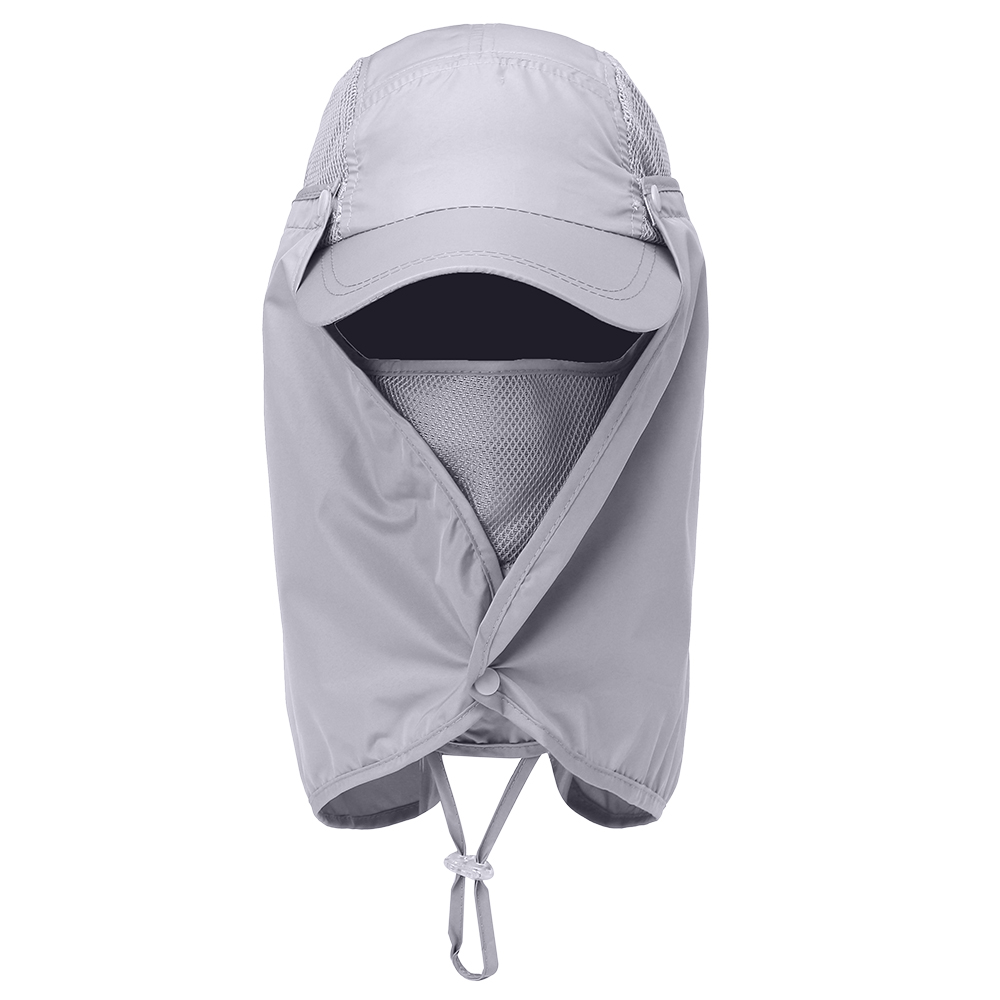 Gorra de pesca para deportes al aire libre, visera para senderismo, protector UV, cubierta para el cuello y la cara, gorra de protección solar para pesca