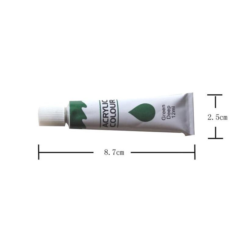 12colors x12ml Acrylic Paint Set Art Tool For Drawing Painted Painting Drawing Student Wall Supplies Pigment Hand Art