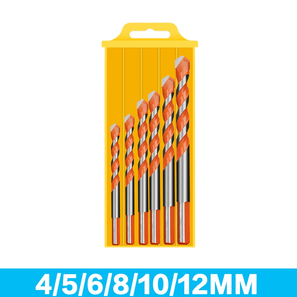 5/10 pièces Triangle fileté tungstène acier mur carrelage béton foret ménage marbre Overlord diamant main perceuse électrique: Rose