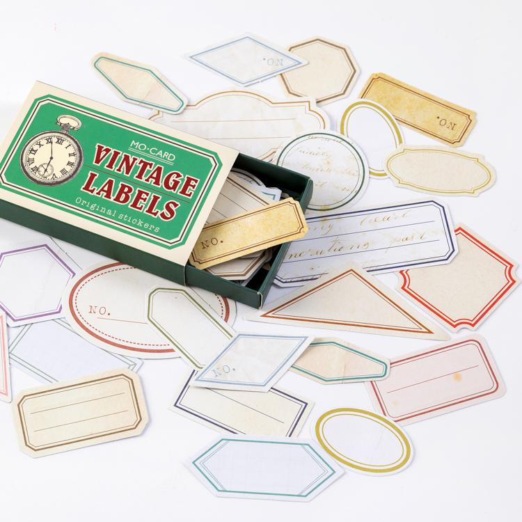 Juego de pegatinas de papelería Kawaii Vintage, etiqueta adhesiva, escuela, oficina, , álbum de recortes, 60 unids/paquete: B