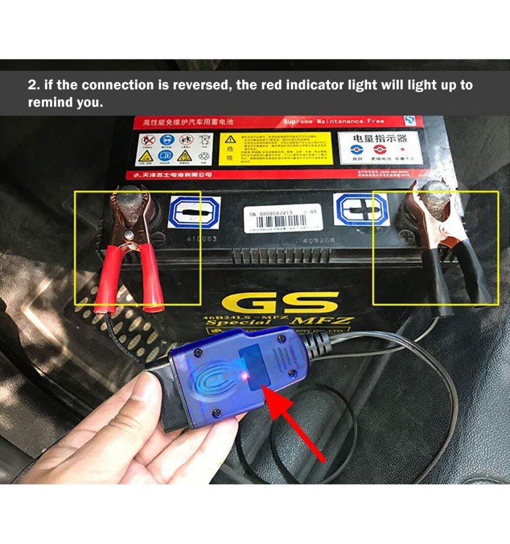 OBD II Memory Saver Connector ECU Emergency Power Protector Auto Computer Power-off Memory Device
