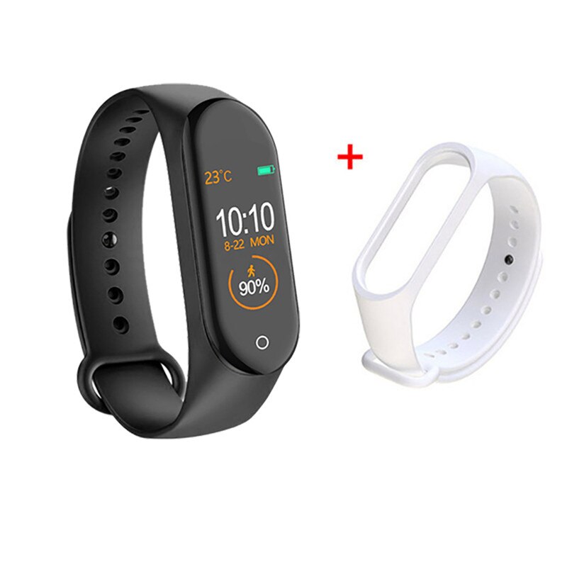 M4 Smart bracelet Watch band 4 Fitness Tracker Sport Heart Rate Blood Pressure Smartband Monitor Health Wristband PK M3 band 4: Black with strap 3