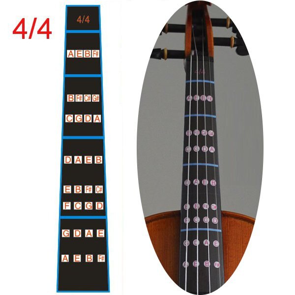 4/4 violin praksis finger finger guide klistermærke violino gribebræt gribebræt indikator position markør
