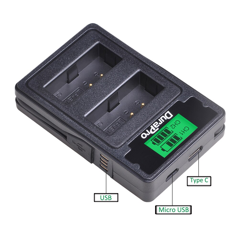Batterie avec chargeur pour Canon EOS 1300D, EOS 1100D, EOS 1200D, Rebel T5, Rebel T6, Rebel T3, 1500mAh, LPE10, LP-E10