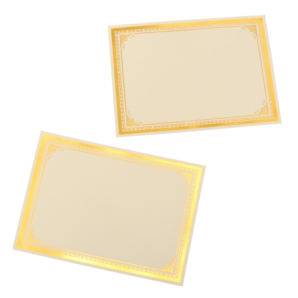 30Stck vergeben Zertifikat Papier leer A4 Papier Diplom Zertifikat Papier für Abschluss Zeremonie Büro Schule (250g Gold folie)