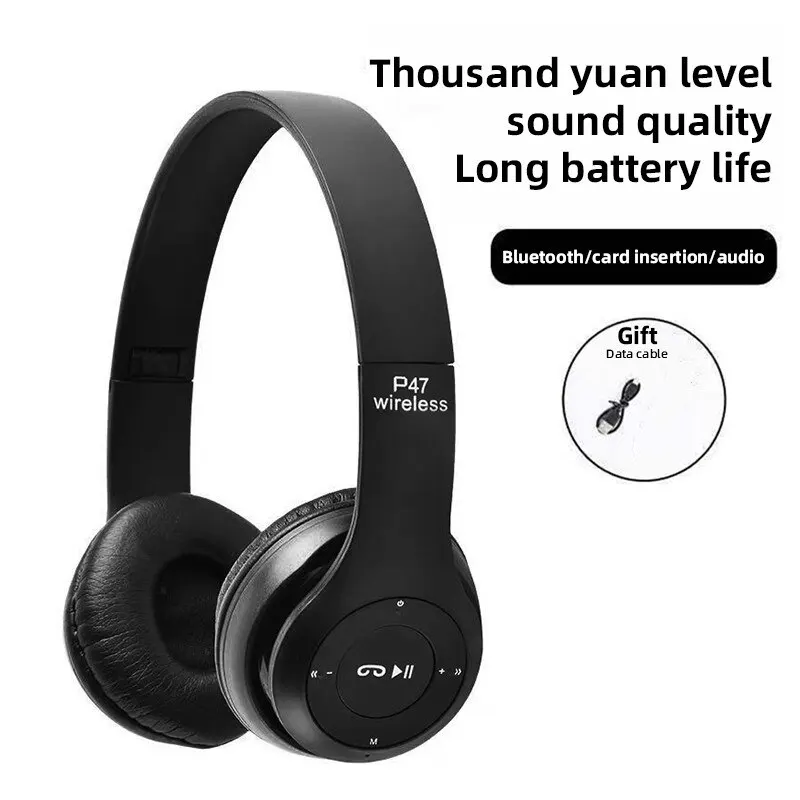 Auricolare stereo P47 Auricolare Bluetooth 5.0 Serie pieghevole Auricolare da gioco sportivo wireless