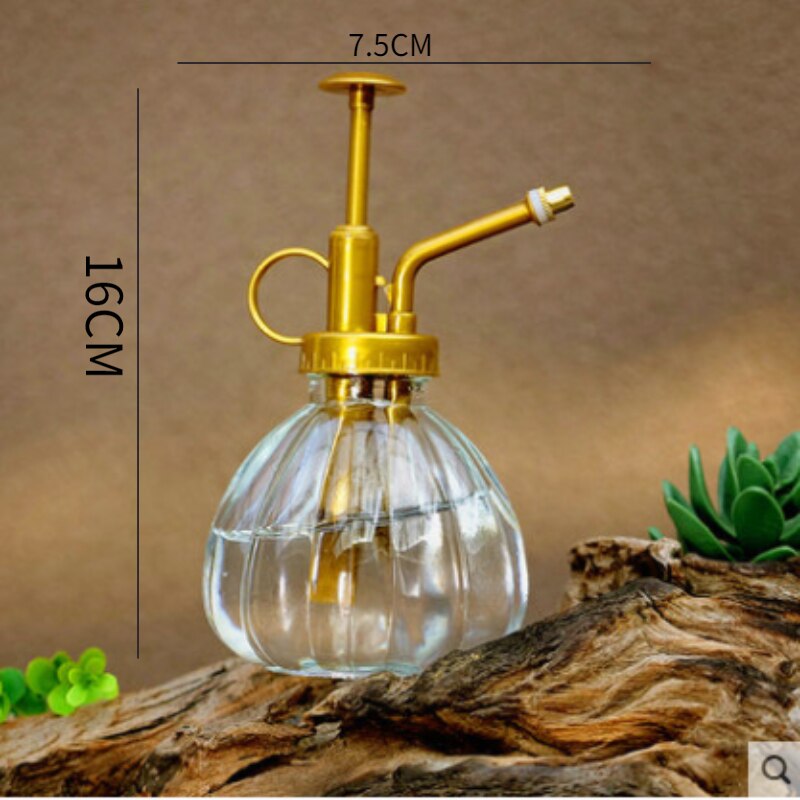 Glas præget lufttryk havearbejde lille vandkande desinfektion vanding flaske husholdnings glas sprayflaske: D3-1 stk