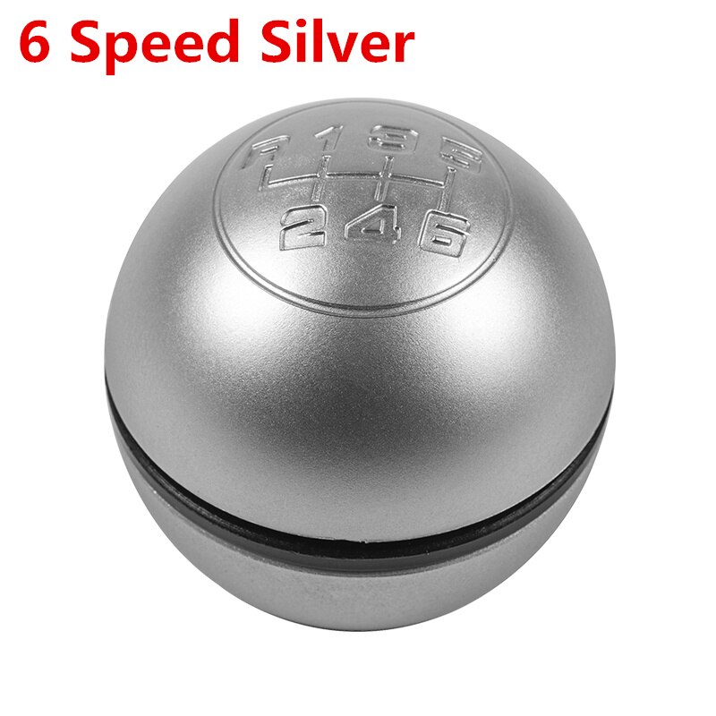 5/6 Speed Chrome Black Car Gear Shift Knob Shifter Lever for Alfa Romeo Giulietta: 6 Speed Silver 