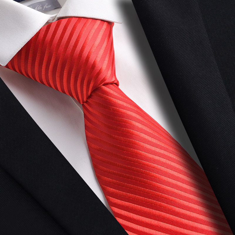 Corbata clásica de 8 cm para hombre a rayas para ceremonia de boda y cita, corbatas formales de de seda sintética con caja de