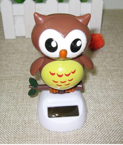Shake Head To Furnishing Articles Vehicle Interior Lovely Flowers Car Solar Owl Accessories Small Place Doll Unisex Plastic