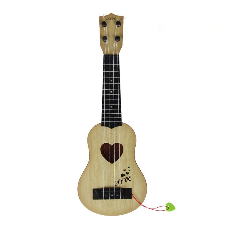 Babyleksaker nybörjare klassisk ukulelegitarr pedagogiskt musikinstrument leksak för barn roliga leksaker för flicka pojkeleksak 200: A