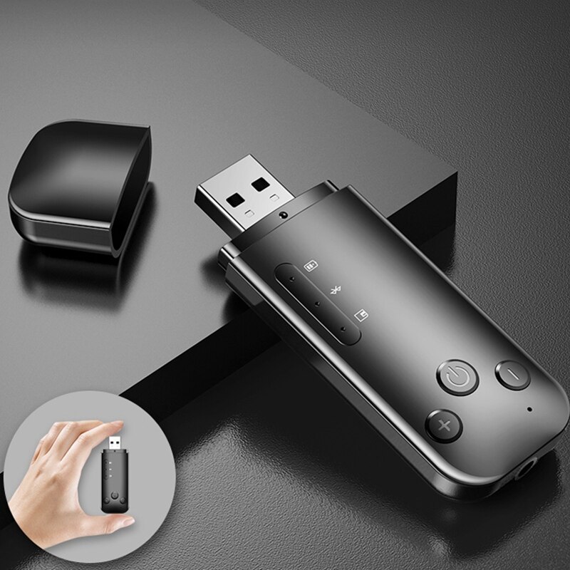 2 w 1 mini odbiornik adapter Bluetooth 5.0 o odbiornik, aby włączyć głośnik Aux samochód z Usb Bluetooth Stick