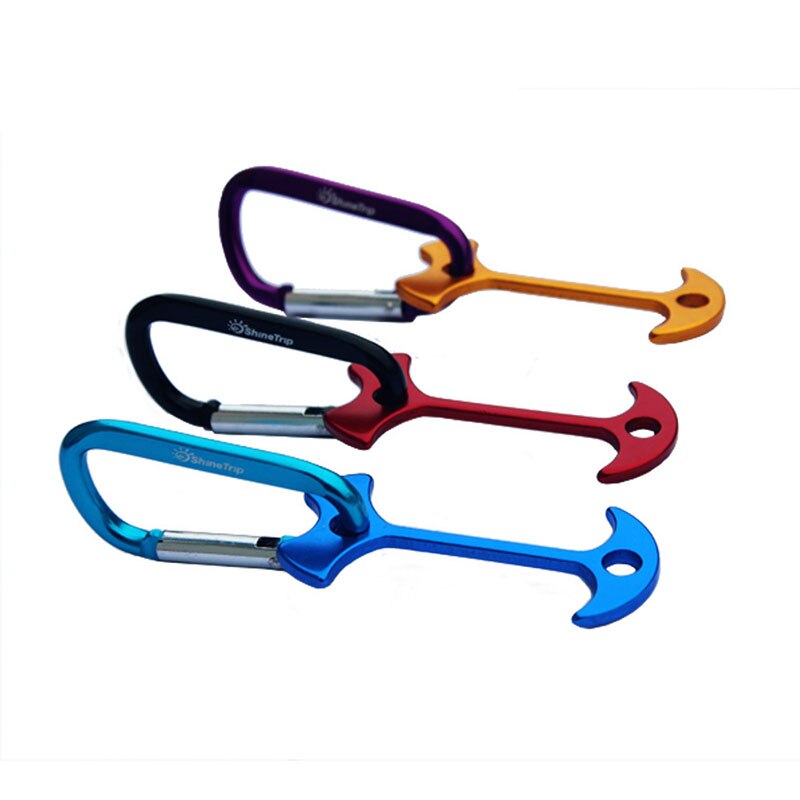 Outdoor Climbing Aluminium Alloy D Shape Buckle Carabiner Survial Key Chain Climb Hook Clip Backpack Buckle Keychain 1pc
