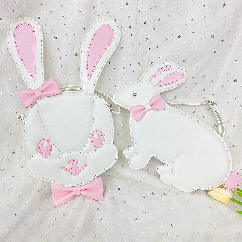 Monederos con forma de conejo Kawaii para mujer, bolso de hombro Lolita, bandolera para chicas, Cosplay, a la