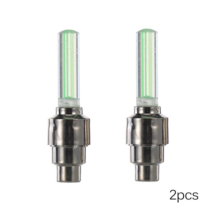 Highlight Light Stick Type Wheels Valve Core Nozzle Lamp Bicycle Tire Light Bicycle Accessories Mountain Bike Equipment: Green