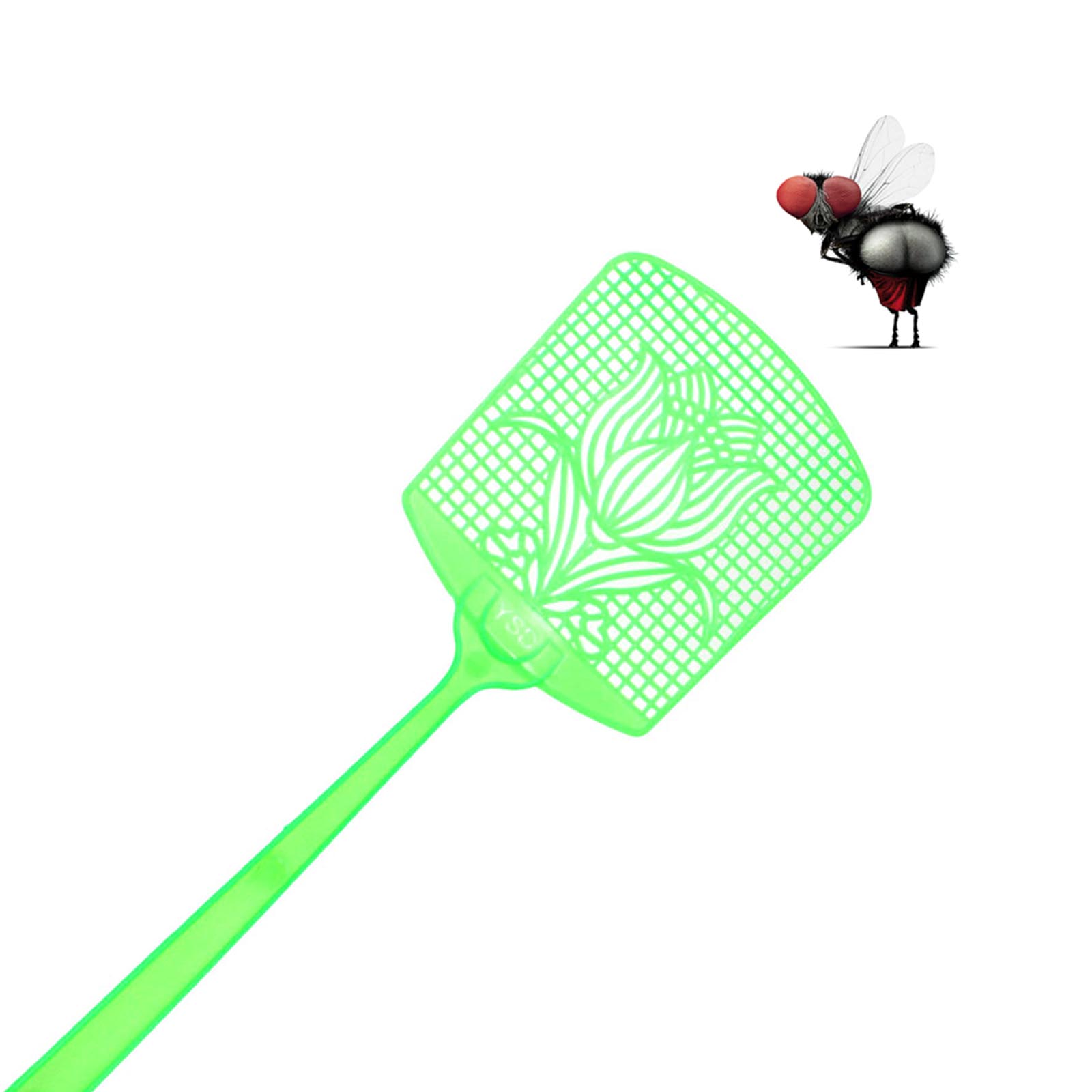 Multifunction Fly swatter Plastic Fly-swatter Portable Home Flexible and durable About 42.5cm*12cm Color random DIY Toy