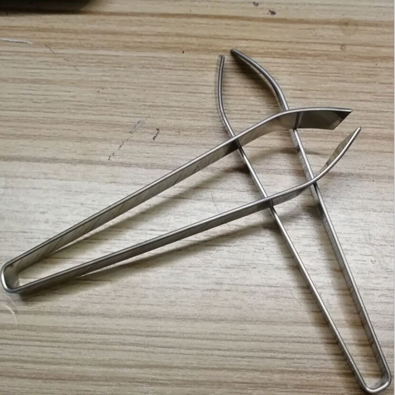 Rustfrit stål fiskeben pincet fjerner tang tang puller pick-up skaldyr værktøj håndværk fisk renere køkken gadgets