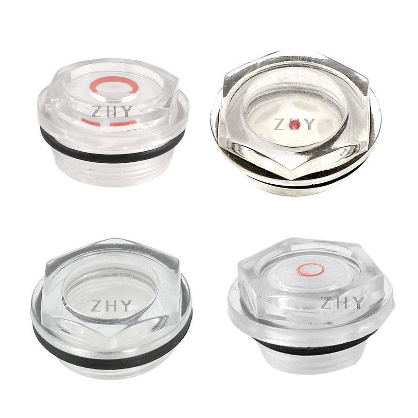 16/18/20/22/24/26/27/30/33/36/42mm*1.5 gevinddiameter luftkompressorindikator plast sekskant olievæskeniveau skueglas