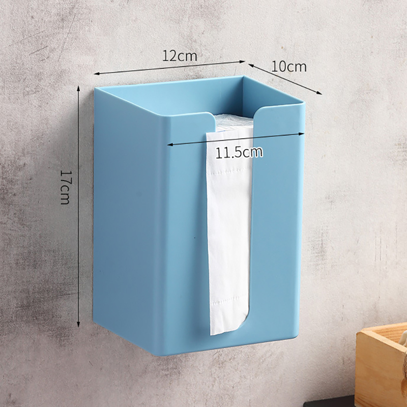 Tissue Doos Wandmontage Badkamer Toiletrolhouder Gratis Punch Woonkamer Keuken Papier Dispenser Thuis Tissue Storage Case: Blue