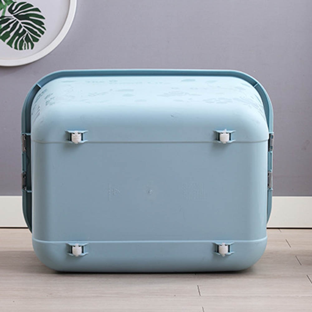 Boîte de Rangement en plastique | Grande boîte de Rangement en plastique, lit de couleur unie, sous le placard, boîte de Rangement des vêtements édredons, conteneur de Rangement pour articles divers