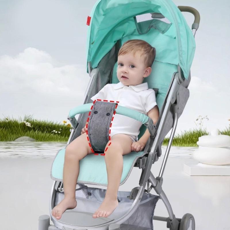 Kinderwagen Antislipbeschermer Buggyharnas voor babyvoorgordelafdekking Accessoires Katoen