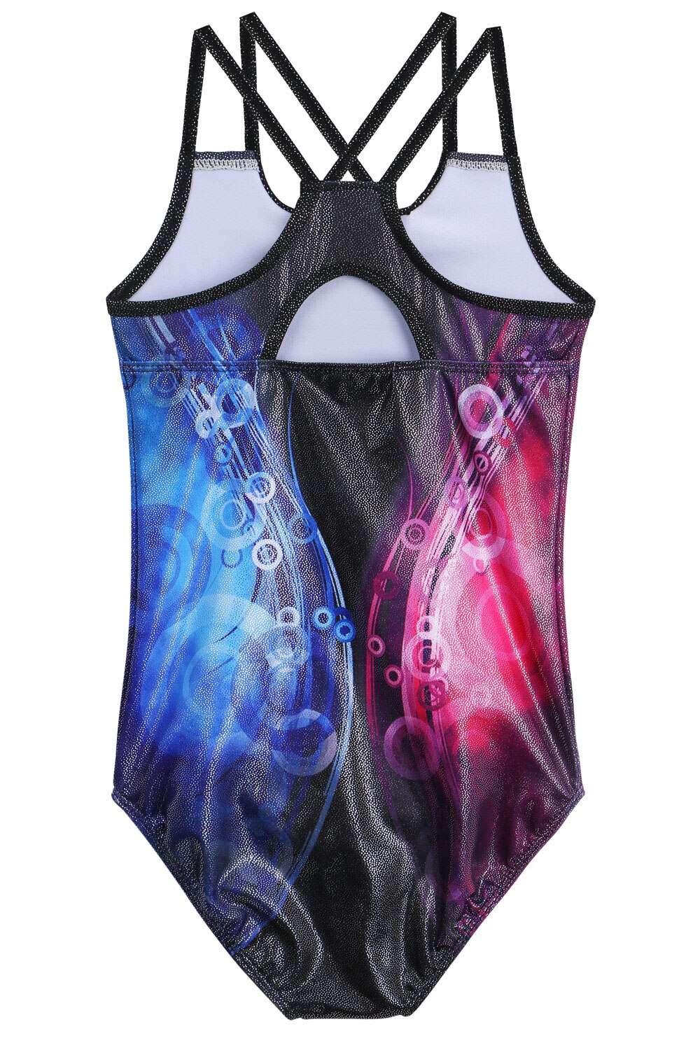 BAOHULU 3-12Y Kids Girls Leotards for Gymnastics Bright Color Strips Ballet Dance Bodysuits Tank Teens Athletes Skating Leotard