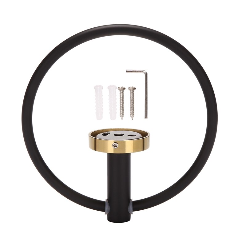 Porte-serviettes mural rond et Simple, anneau pour la salle de bain: Default Title