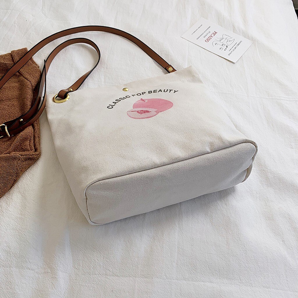 Vrouwen Canvas Boodschappentas Vrouwelijke Canvas Doek Schoudertas Eco Handtas Tote Herbruikbare Grocery Shopper Tassen Studenten Boekentas