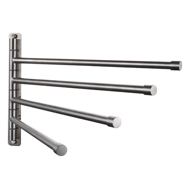 KES baño Swing toalla para brazo barras soporte de pared de 4 brazos, acero inoxidable pulido/cepillado, A2102C/A2102C-2