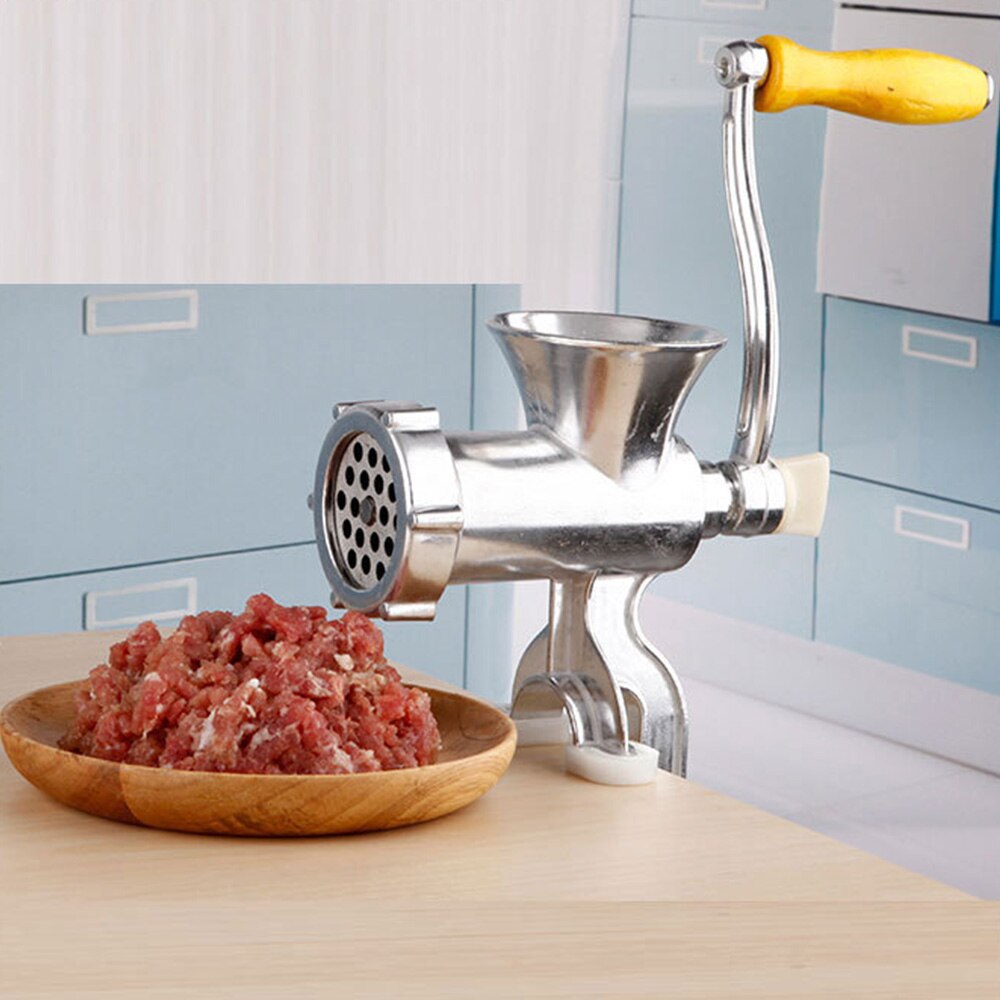 Picadora de carne de aleación de aluminio multifuncional para cocina, trituradora de carne Manual para salchichas, picadora de carne, fideos, galletas, zumo, 1 ud.