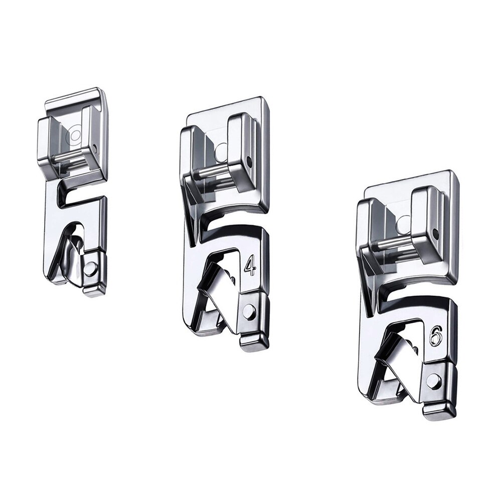 3Pcs Sewing Machine Presser Foot Set Narrow Rolled Hem Presser Feet Foot for Brother Janome Snap on Foot Sewing Accessories