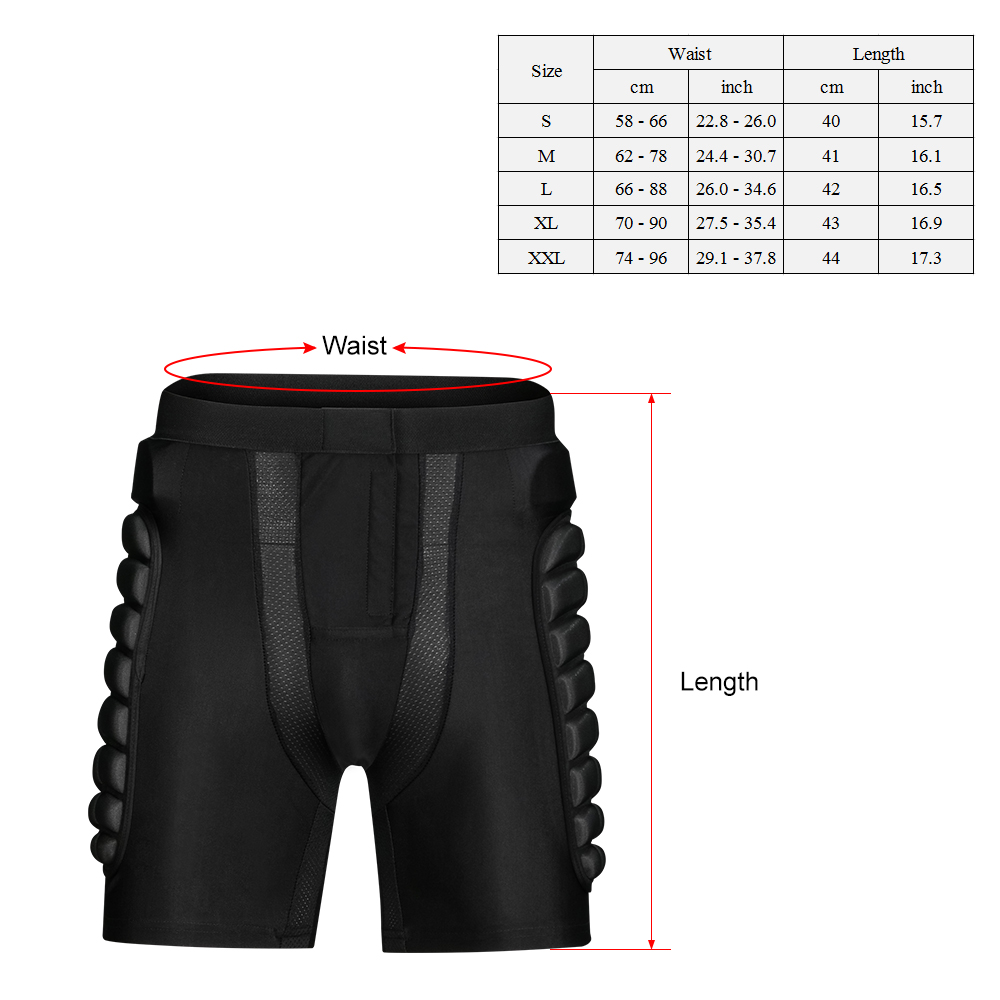 Schutz Getriebe Hüfte Gepolsterte kurze Hose Rügestochen Hüfte Schutz kurze Hose Pad für Snowboard skaten Skifahren Reiten Sport Schutz Pad