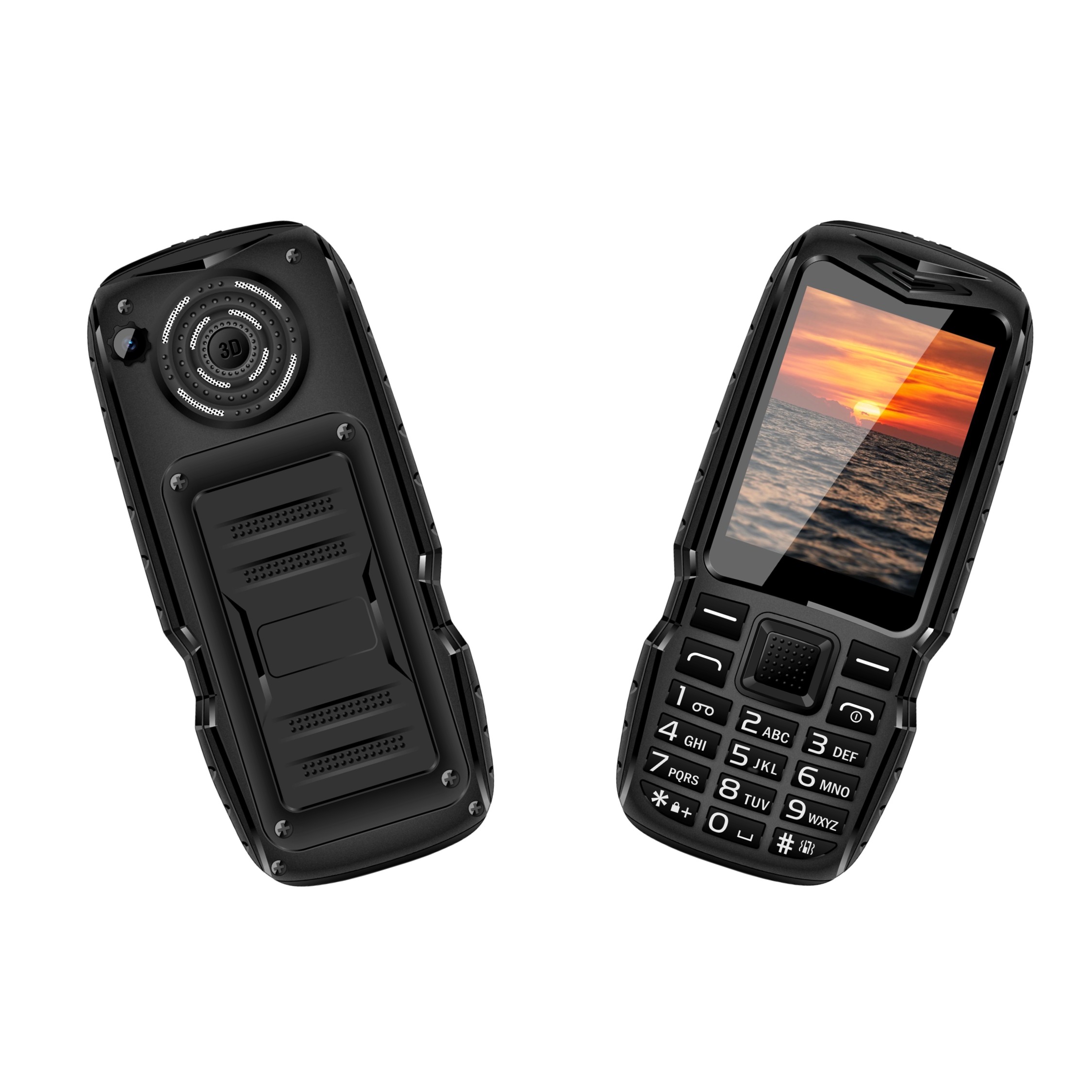 Mafam N6700 Budget-Telefon, große Taste, Senior-Telefon, GSM, 2G, Lautsprecher, 2,4-Zoll-Großbildschirm, Bluetooth, dünne Mobiltelefone, entsperrt: Black / Bündel 1