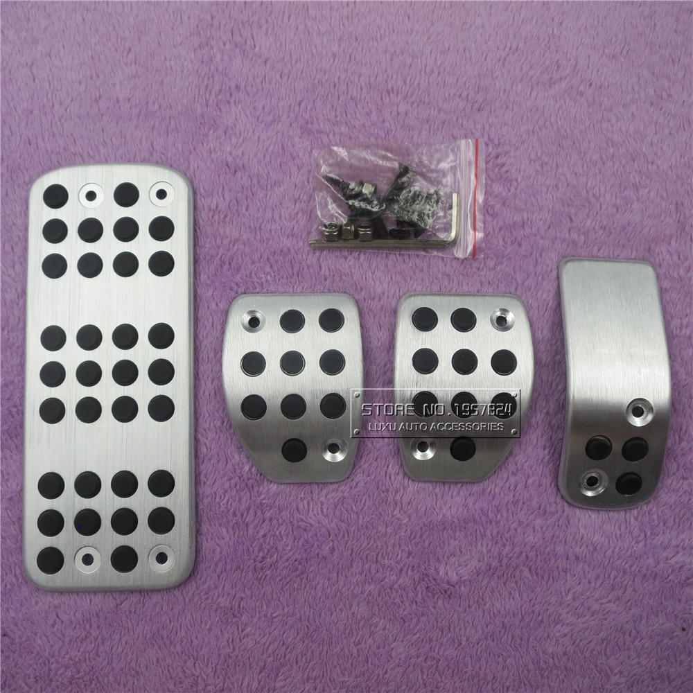 DEE Car Gas Foot Rest Modified Pedal Pad Plate for PEUGEOT 207 301 307 208 308 408 cc/CITROEN C3 C4/DS 3 4 6 DS3 DS4 DS6: MT 4PCS