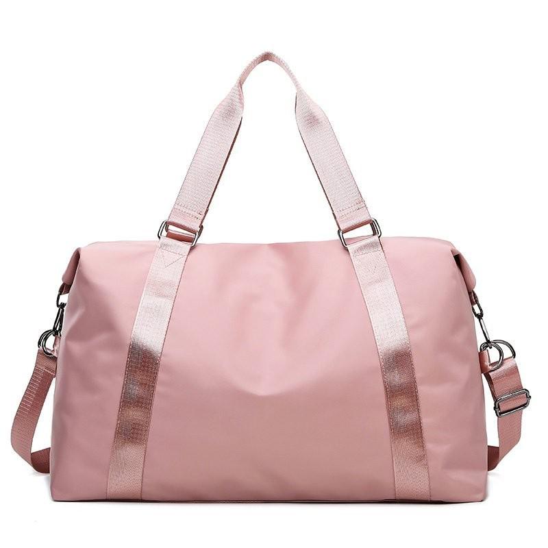 Moda duża torba podróżna kobiety kabina Tote Bag torebka nylonowa wodoodporna torba na ramię kobiety weekendowa torba na siłownię kobieta: Pink Large