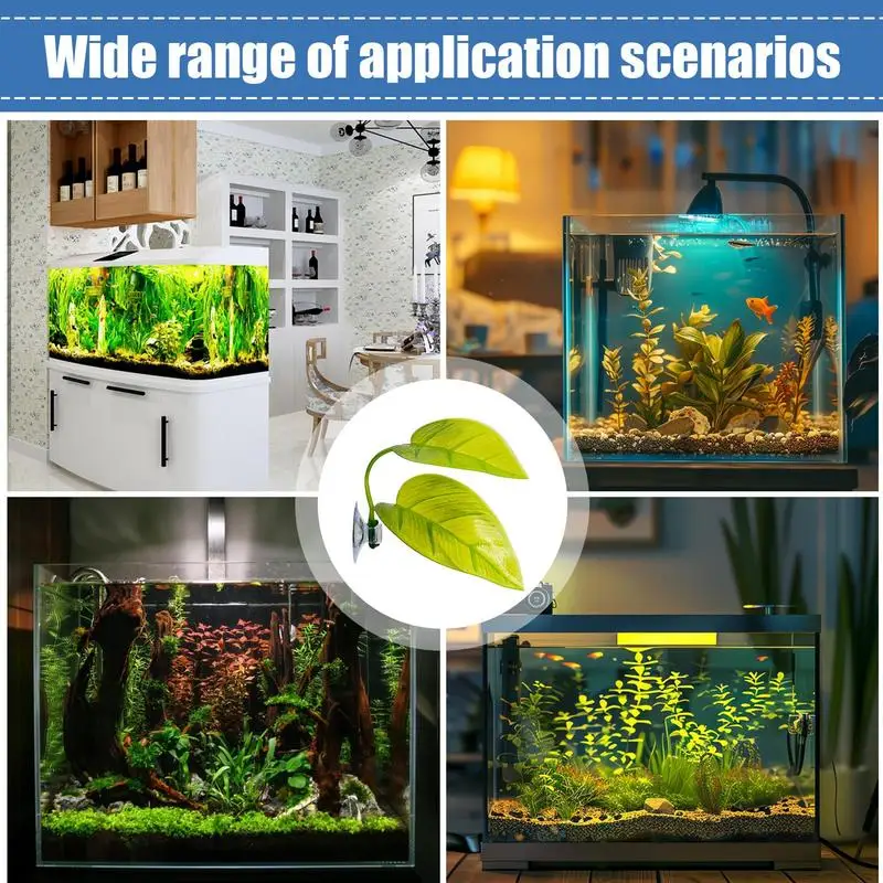 1PC Betta Vis Rest Blad Paaien Blad Paaien Sierplant Water Gras Decor Aquarium Blad Planten Decoratie Accessoires
