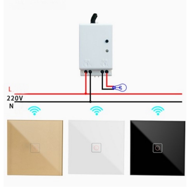 RF433 Smart Switch Remote Control Receiver 1/2/3 Gang Home Appliance Renovation Wireless RF Remote Control Switch