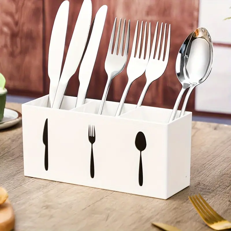 Support de rangement en plastique pour couverts de cuisine, étagère à couteaux, porte-égouttoirs, cuillère, fourchette, baguettes, outil de cuisine F2