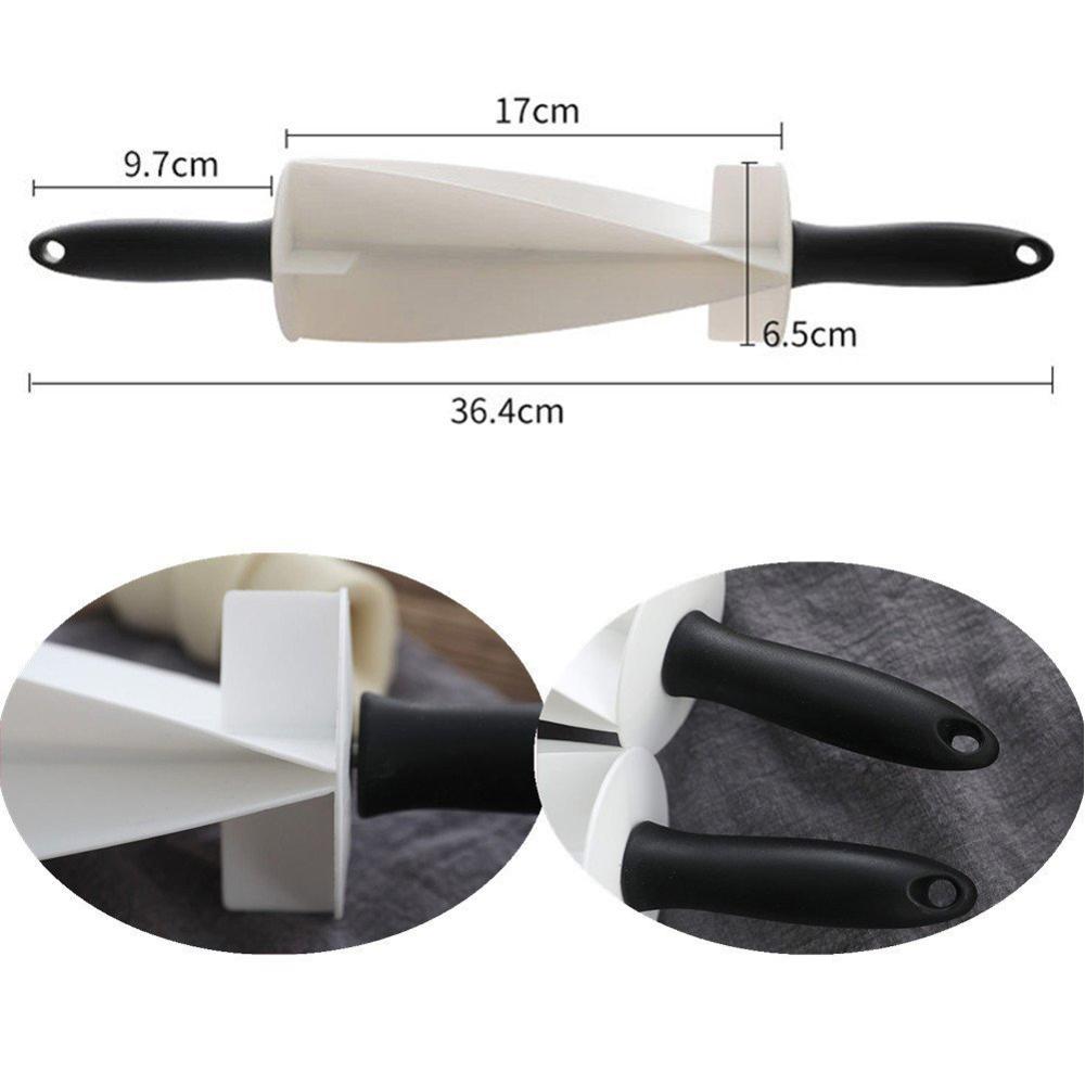 1Pcs Croissant Tool Roller Cutters Croissant Cross Blade Rollers with Plastic Handle Wear-resistant Kitchen Baking Tool