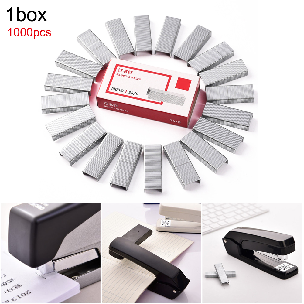 Grapadora de escritorio con cabeza de la grapadora giratoria de 360 grados, con grapas, cincel filoso para oficina, papelería, escuela y hogar