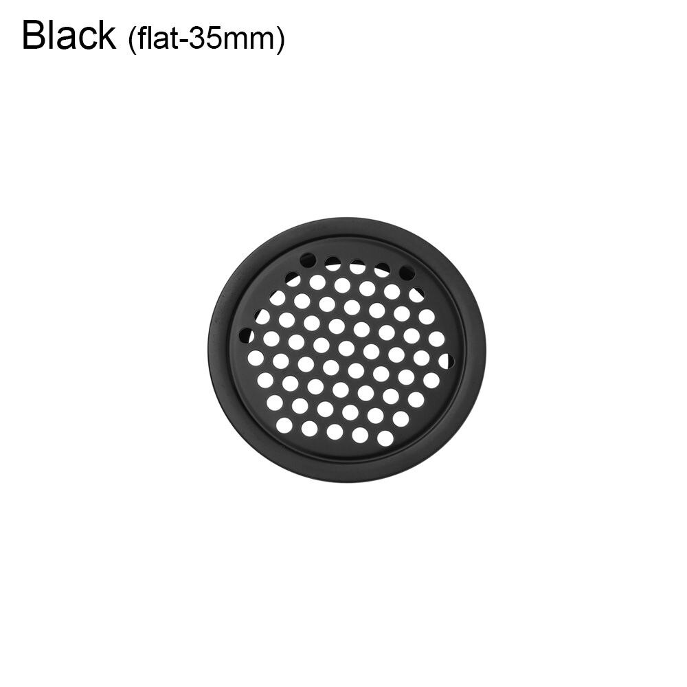 Œillet pour chaussures de placard, accessoires de garde-robe, couvercle de ventilation en acier inoxydable, décoration de Grille de ventilateur, ornements de trous: black-flat-35mm
