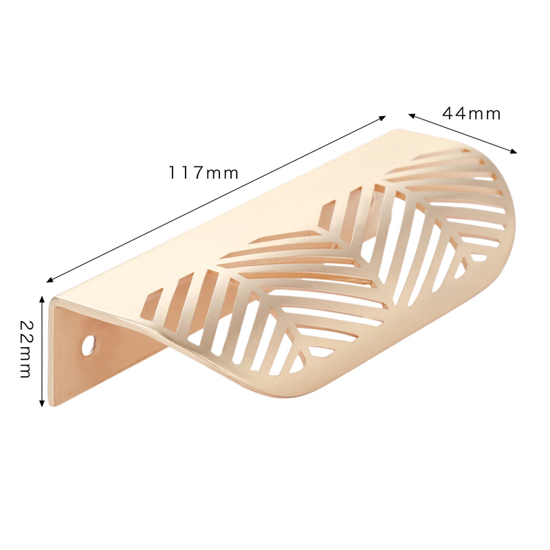 Bladformet håndtak måke børstet hult trekker møbelskap blader knott synke legering 40mm/96mm måke skap skuff m/skruer
