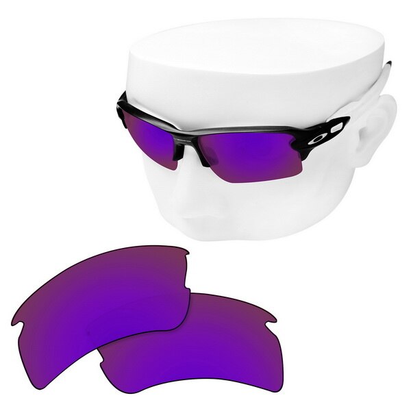 OOWLIT Polarized Replacement Lenses for-Oakley Flak 2.0 XL OO9188 Sunglasses: Purple Mirror