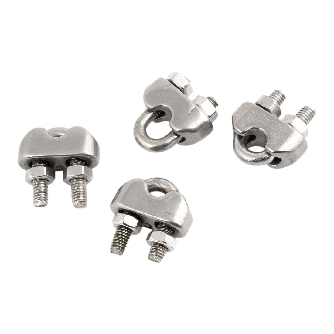 4pcs stainless steel cable clip saddle clamp for ropes 0.3cm 3mm wire