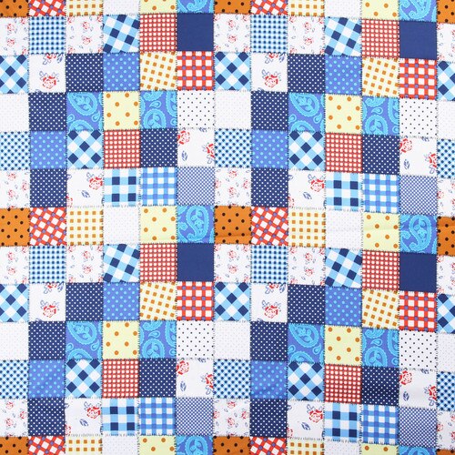 100% Katoen Mozaïek Plaid Rode Stof Diy Tafelkleed Kleding Kinderen Laken Tas Stof: WHITE
