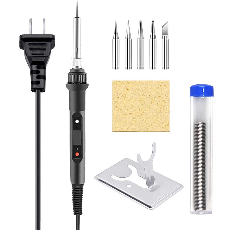 80W Digitale Elektrische Soldeerbout Kit Set Elektrische Lasapparaat Temperatuur Verstelbare Keramische Heater Solderen Tip Rework