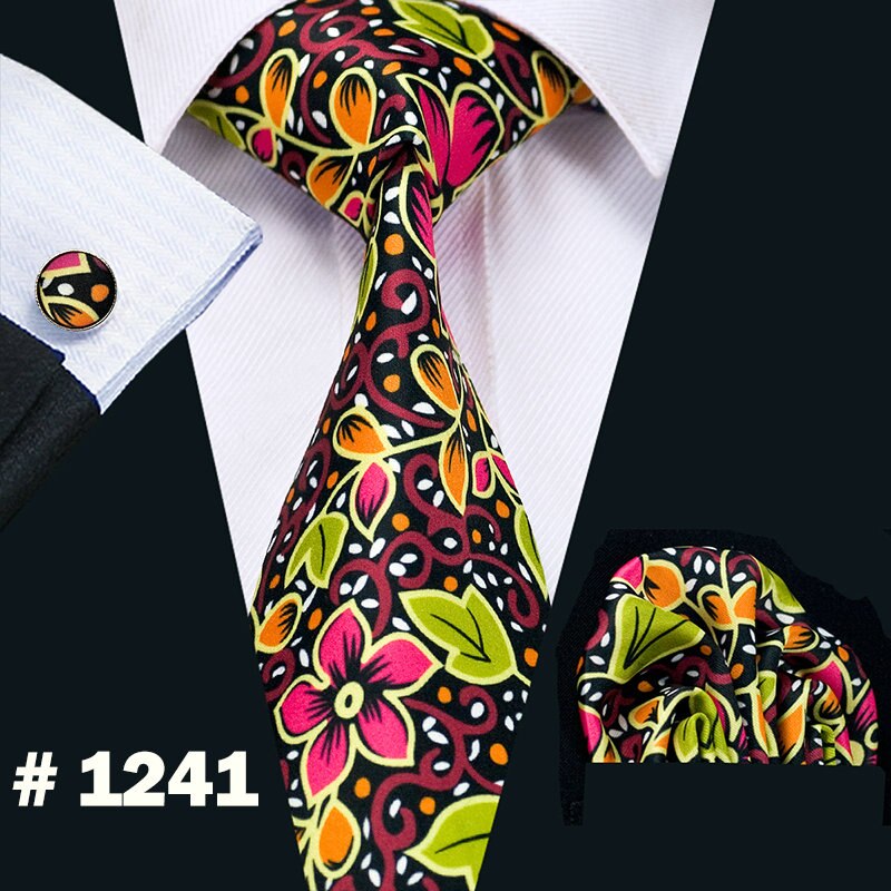 40 Stijlen Mannen Stropdas 100% Zijden Dassen Jacquard Geweven Gravata Barry.Wang Stropdas Zakdoek Manchetknopen Sets Voor Wedding Party Business: LS-1241