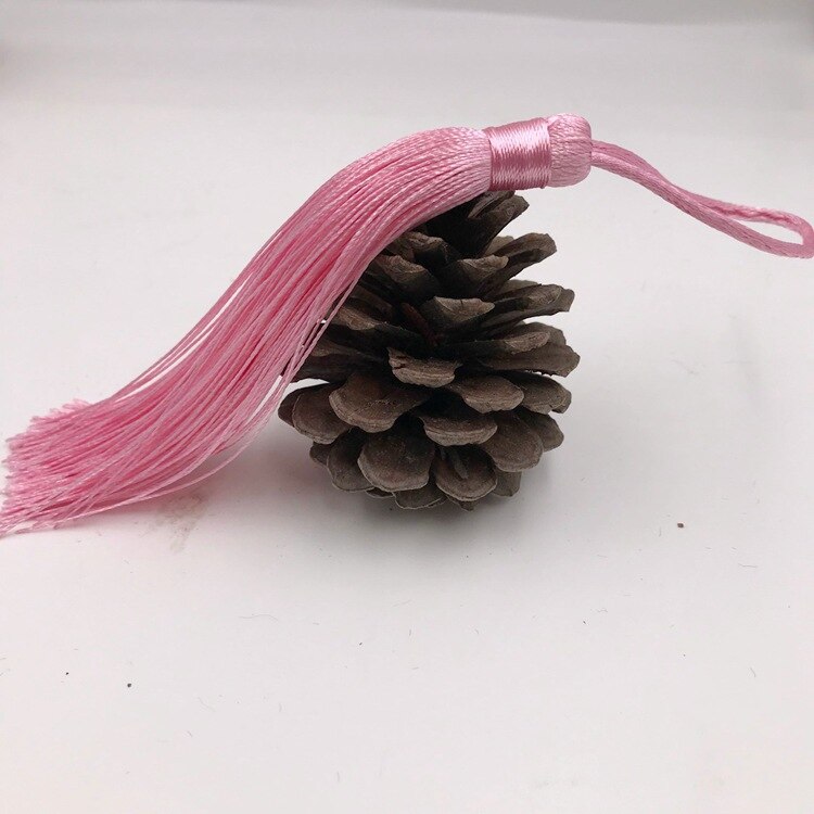 10 stuks handgemaakte kwastjes 16 cm borlas para coser diy kwastjes voor sieraden sleutel mobiele telefoon tas franje rand kwastjes hanger: Roze